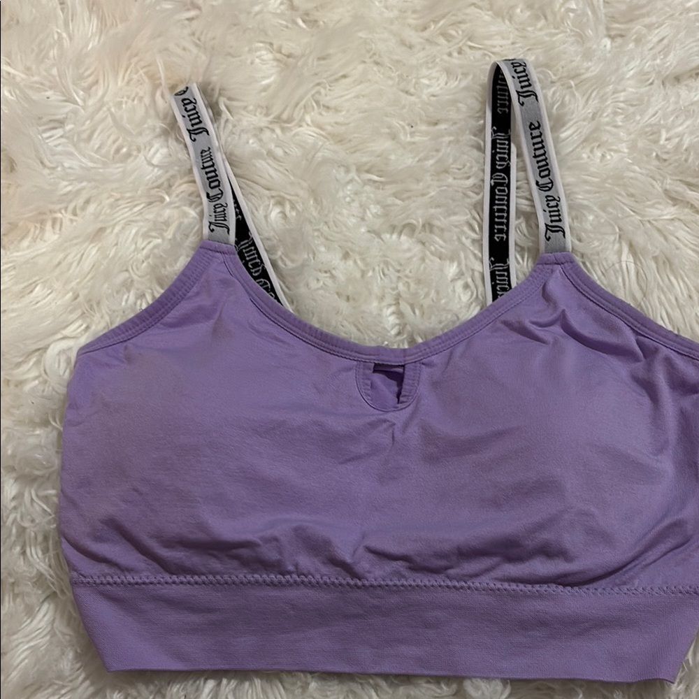 Juicy Couture Purple Sports Bra/Bralette with Adjustable Straps